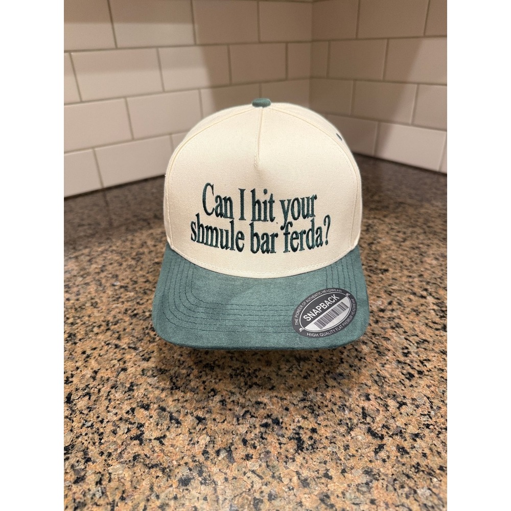 Can I hit your shmule bar ferda? Yupoong Snapback Hat Beige Green